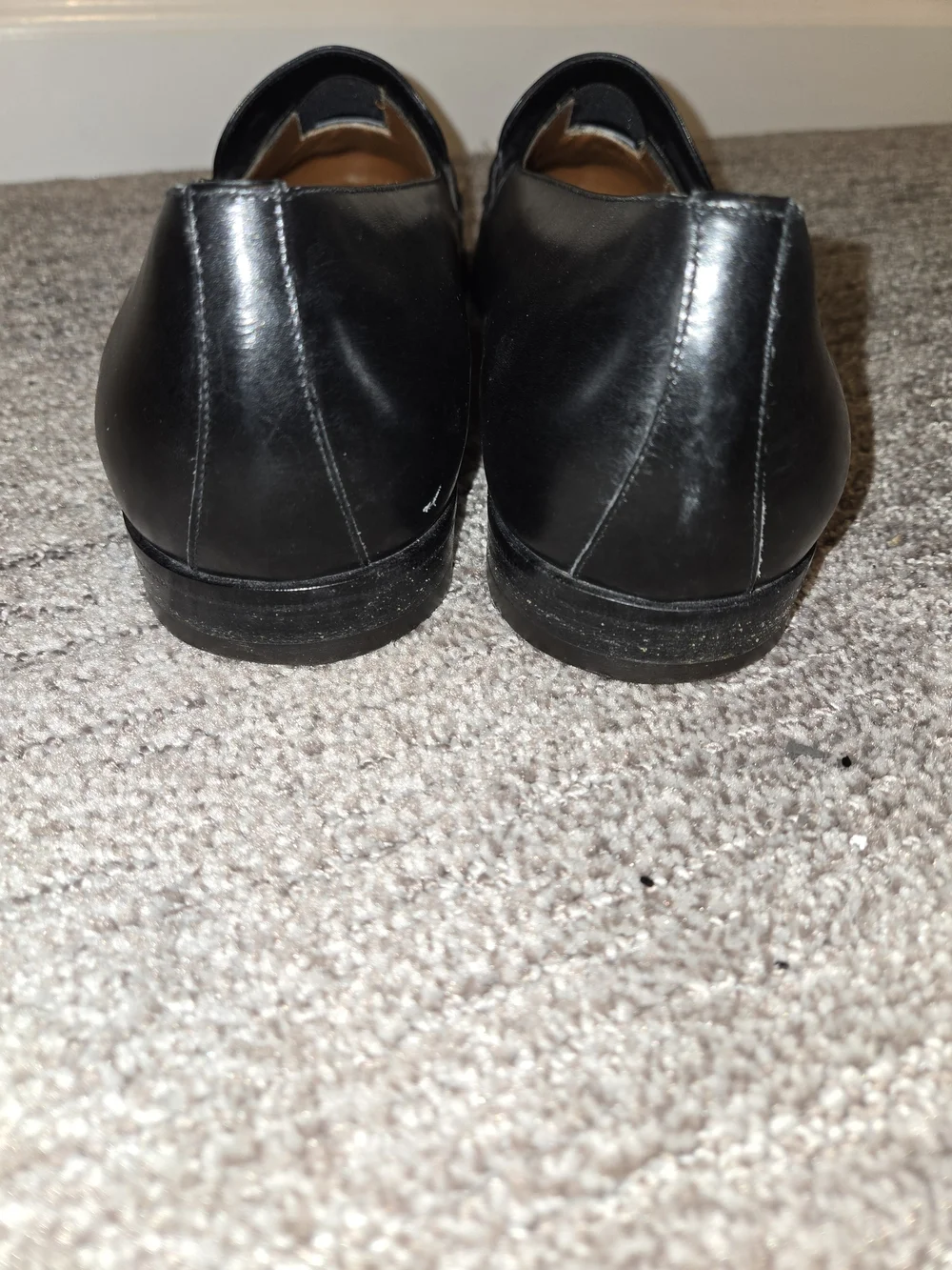 Salvatore Ferragamo Men's Black Leather Tassel SlipOn Loafer 9 EE Classic Luxury